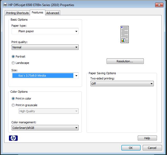 how to set custom paper size HP Support Community 945811