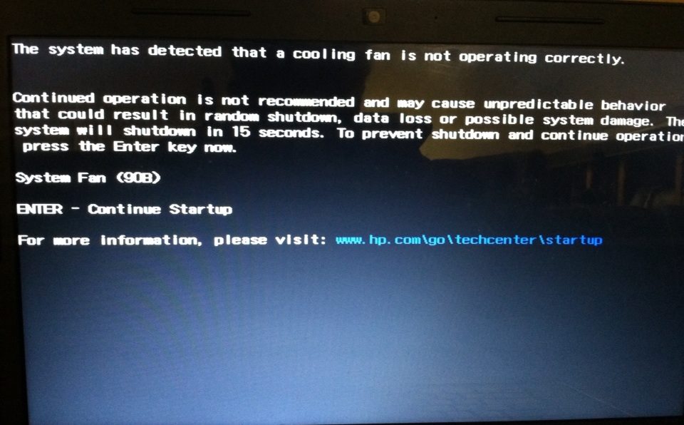 cooling fan not operating correctly - HP Support Community - 3271195