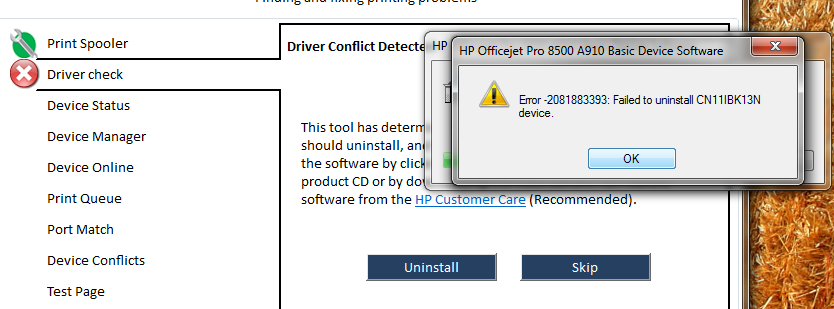 Solved: Connection Problem HP Officejet Pro 8500 A910 - Page 2 - HP Support  Community - 1670793