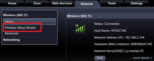 hp 3052a printer wireless setup