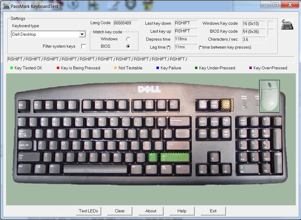 passmark keyboard