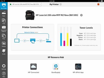 Solved: AiO iPad app + HP LaserJet Pro 200 color MFP M276nw - HP Support  Community - 3714184