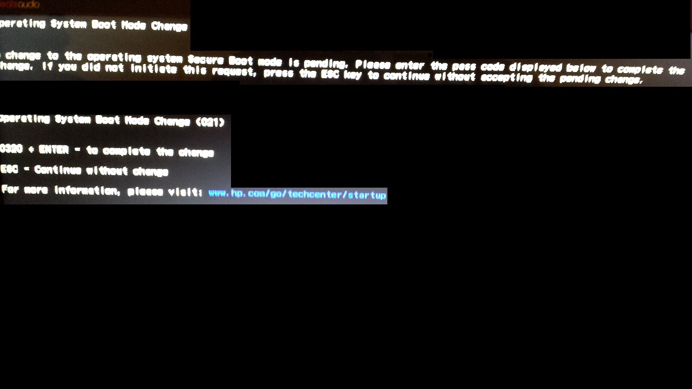 Operating System Boot Mode Change 021 Hp Support Community