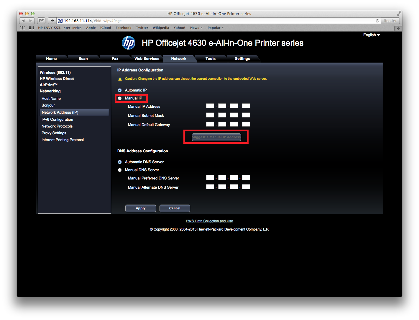 connection to the internet was not found or has been lost hp printer