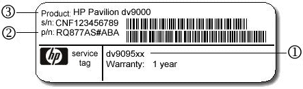 HP Service Tag