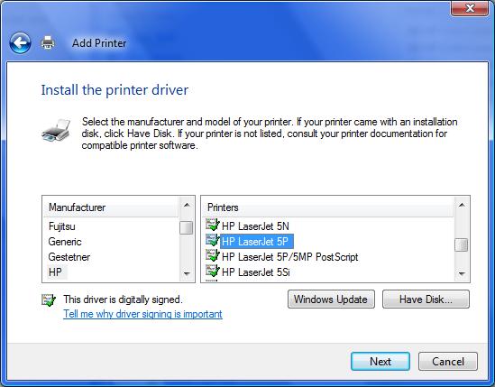 Printer Offline Vista 64