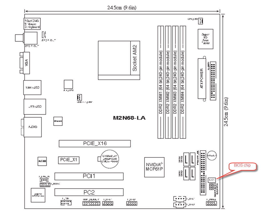 Solved Where do I find the bios chip on the motherboard of my Pavil