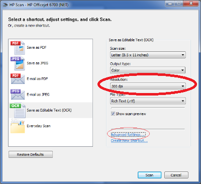 8610 printer how to change the dpi for scanning to 1200. - HP Support ...