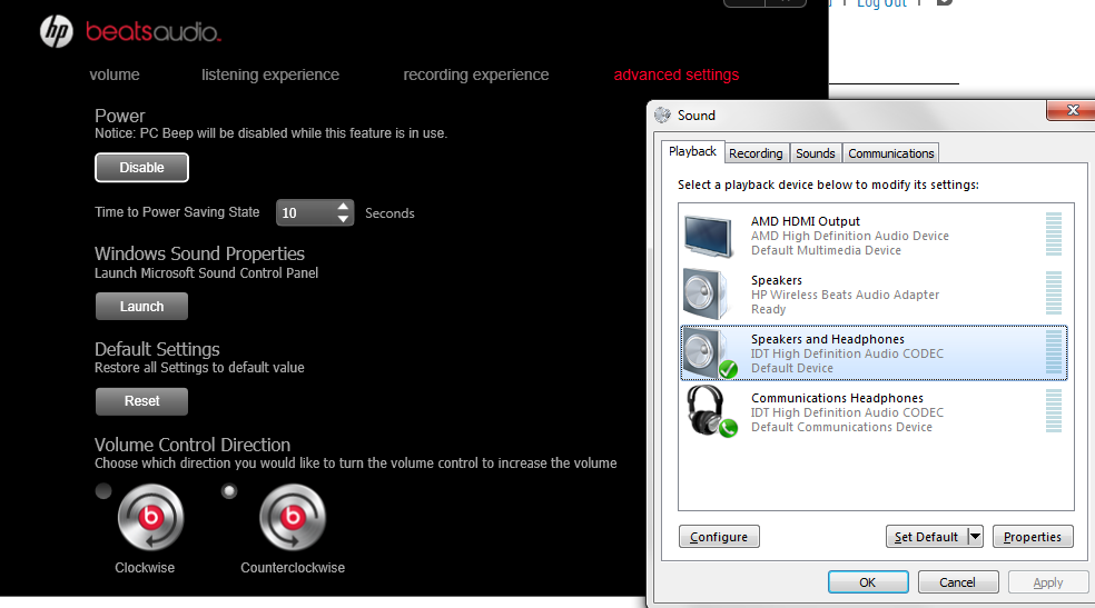HP Envy dv7 No Audio When Connected to TV by