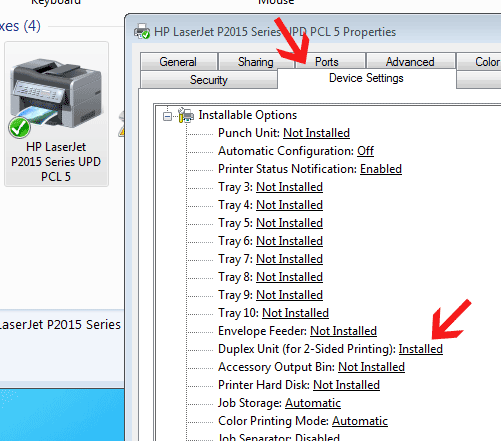 Solved: Missing auto duplex option in Win 7 for LaserJet ...