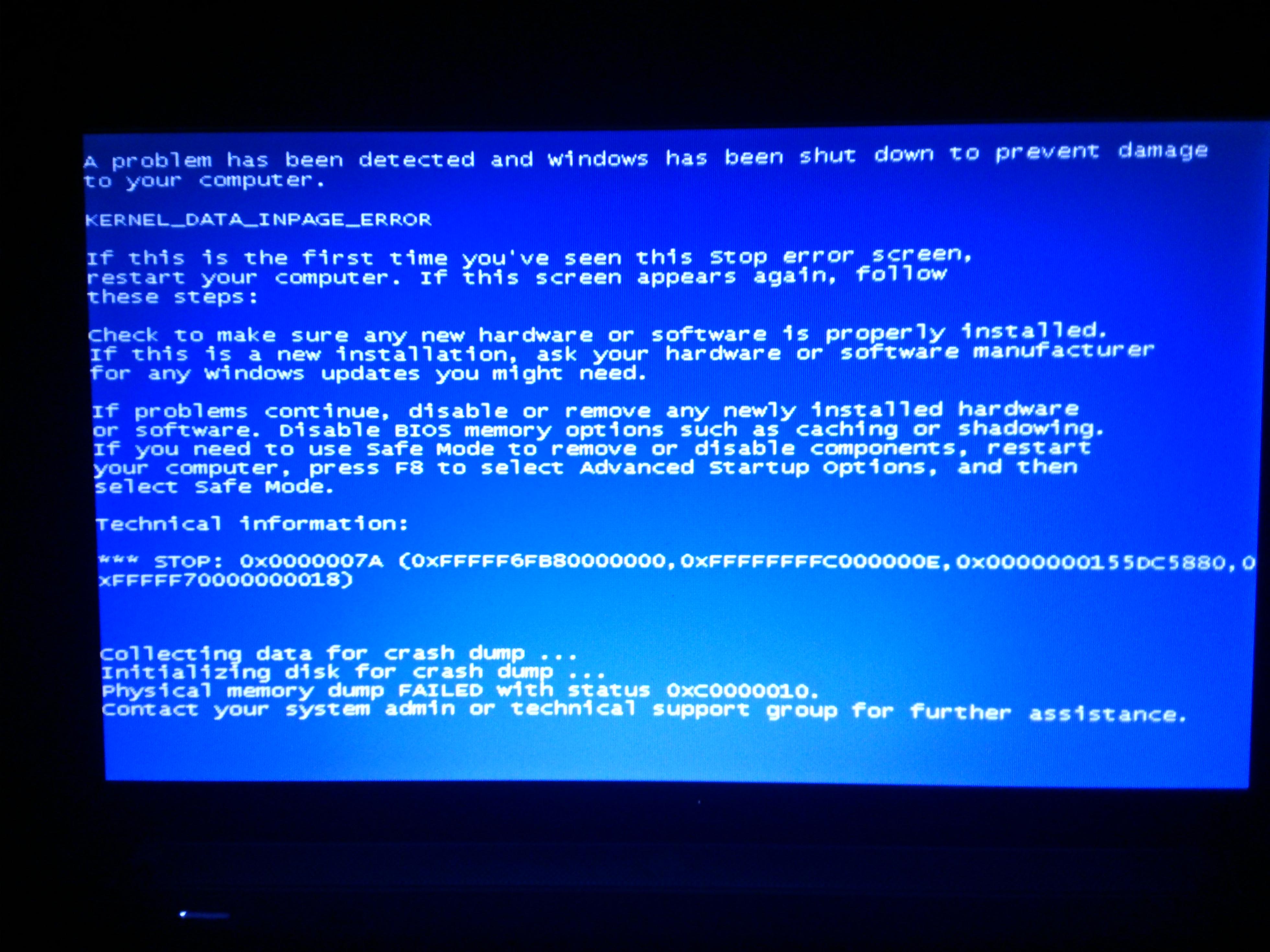 Blue Screen (BSOD) showed up? Check this topic. - HP Support Community -  698665